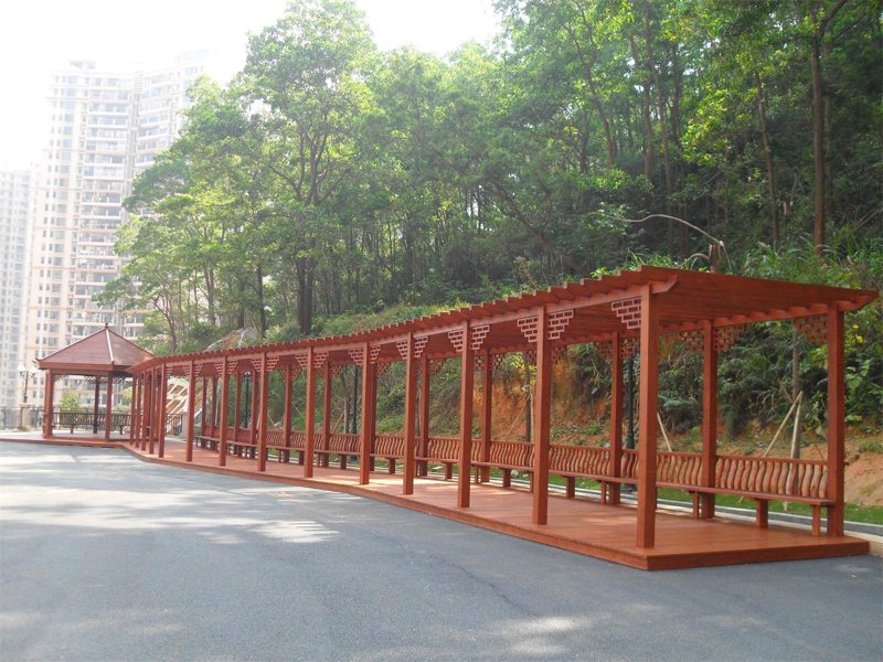 防腐木花架:构建自然之美